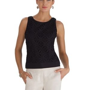 White House Black Market Geometric Cutout Bodice Top 8